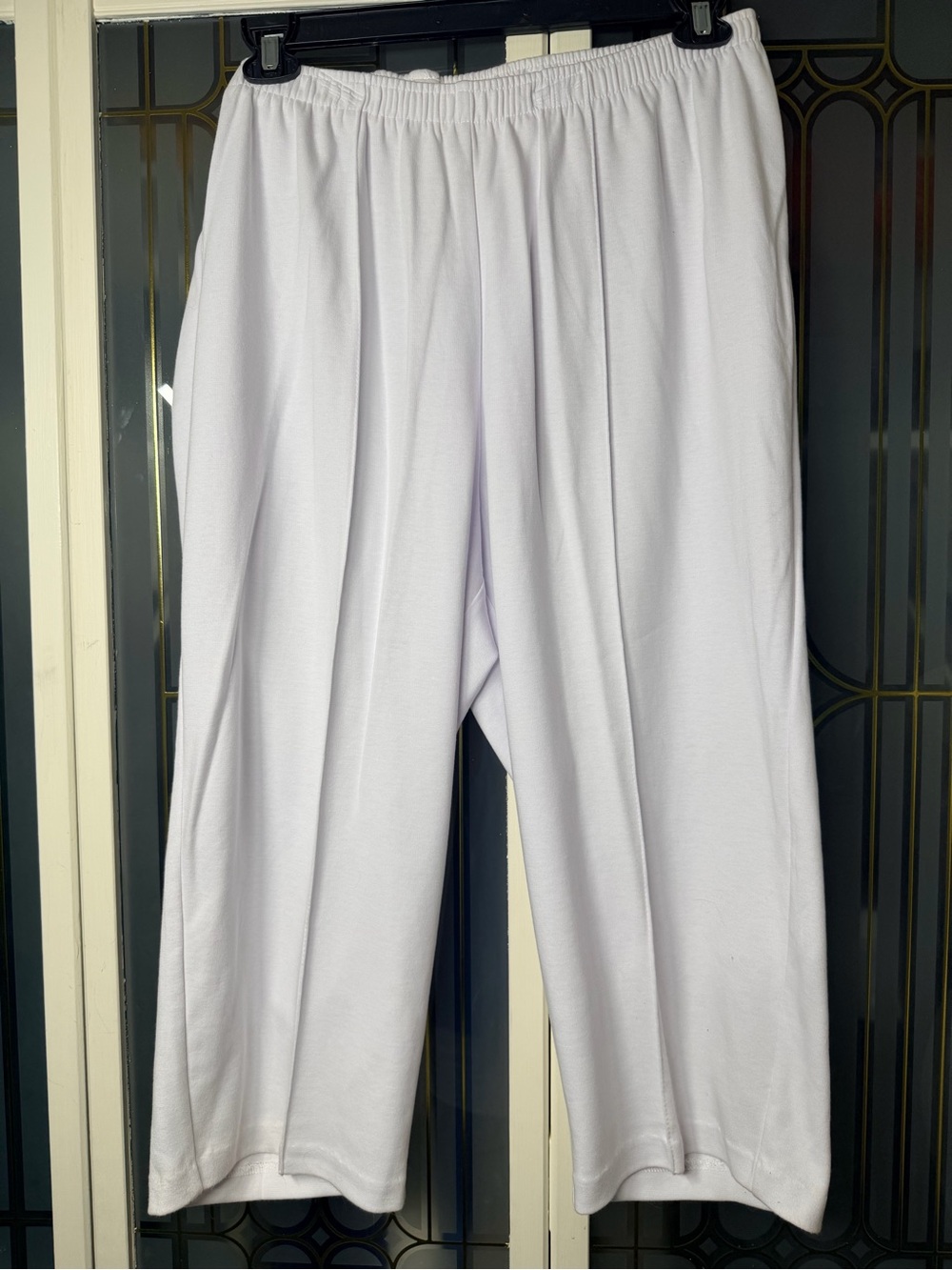 NWT Vintage Cathy Daniels Woman 2X White Pull On Capri Pants Plus Size Y2K